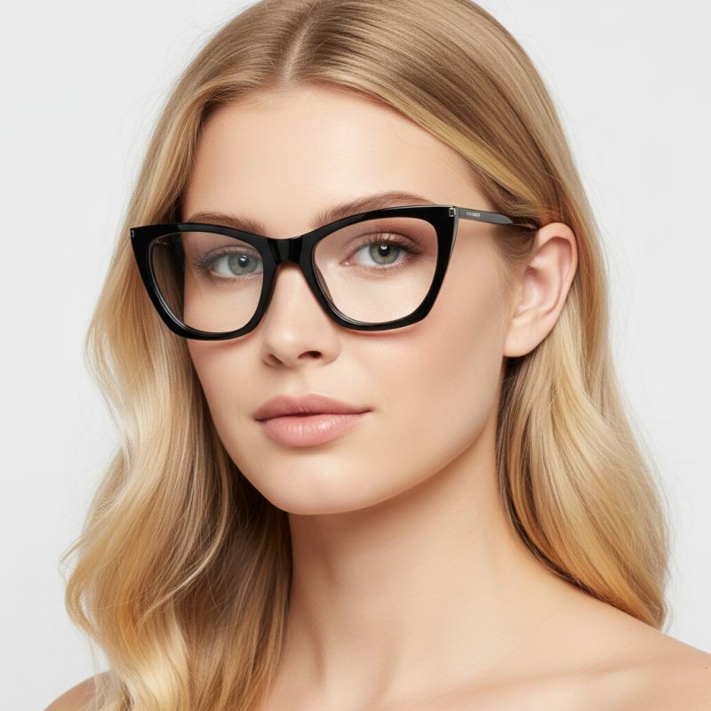 Okulary korekcyjne Saint Laurent SL 214 KATE THIN OPT 001 55